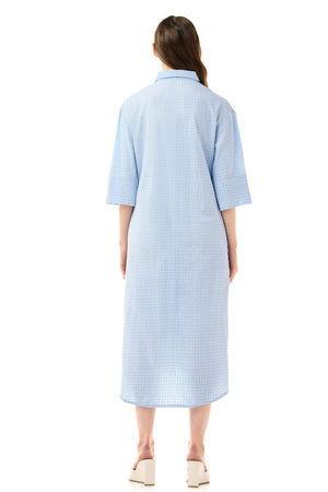 GINGHAM SHIRT DRESS