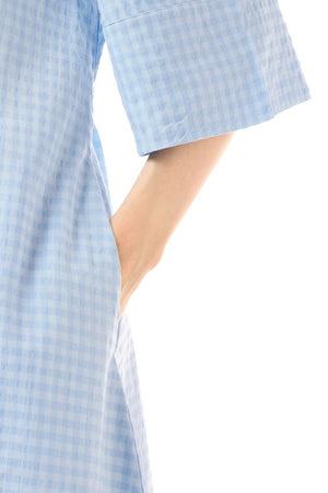 GINGHAM SHIRT DRESS